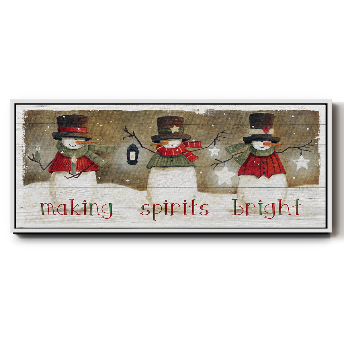 Making Spirits Bright - Floater Framed Canvas Print