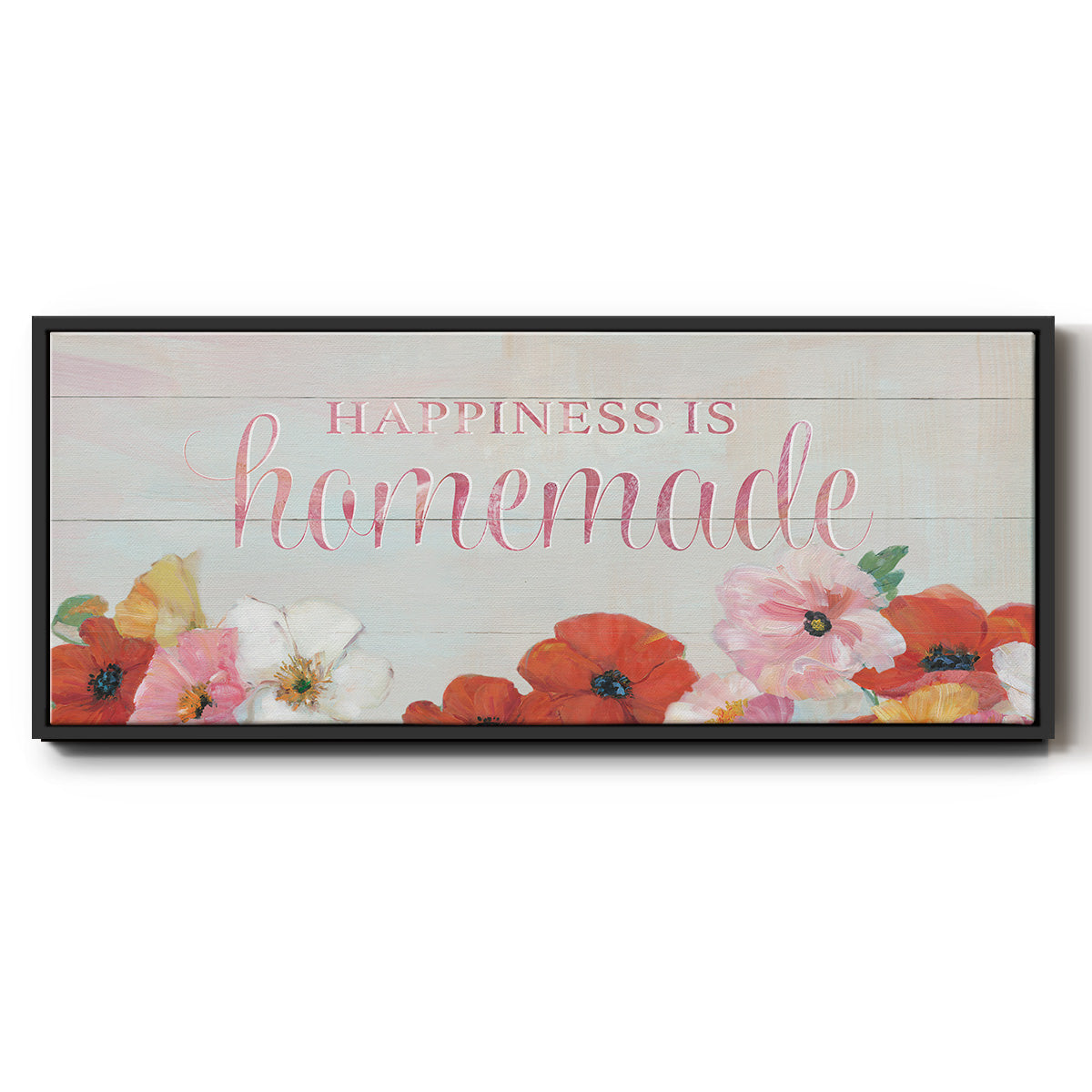 Happiness is Homemade - Floater Framed Canvas Print