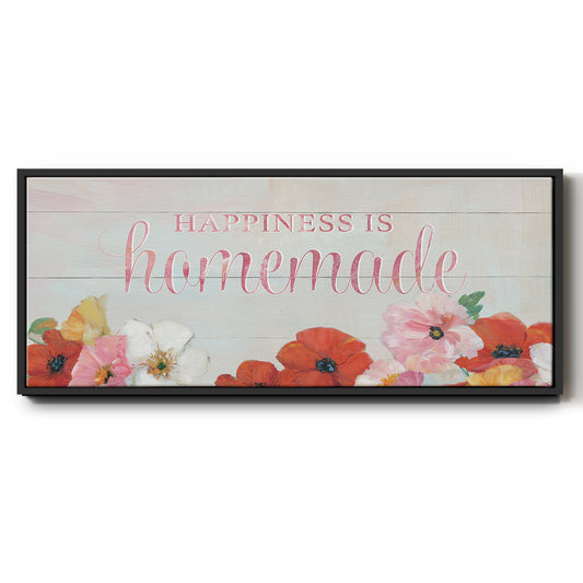 Happiness is Homemade - Floater Framed Canvas Print