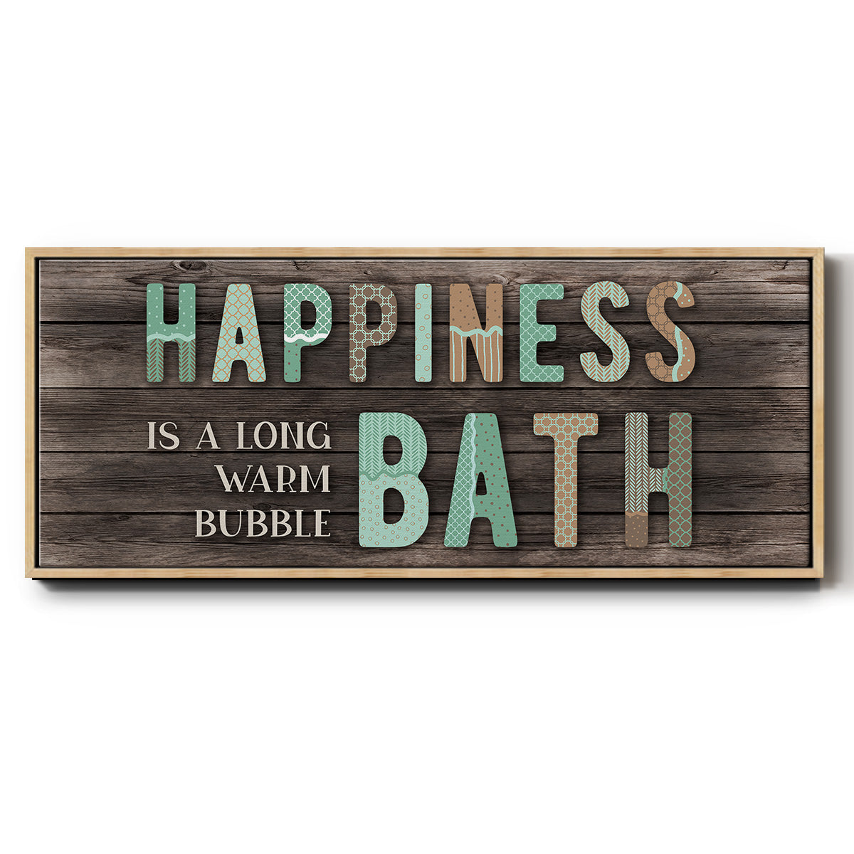 Happiness Bath - Floater Framed Canvas Print