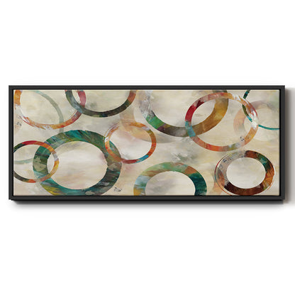 Rings Galore - Floater Framed Canvas Print