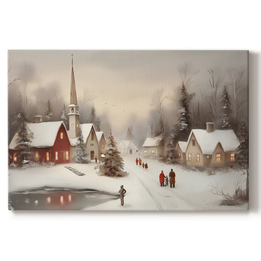 Snow of Gilded Blessing - Canvas Art Print