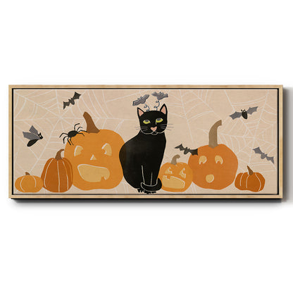 Pumpkin Patch Cats Collection D - Floater Framed Canvas Print