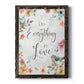 Spring Bird Love - Barnwood Framed Canvas Print
