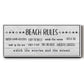 Rules of the Beach - Floater Framed Canvas Print