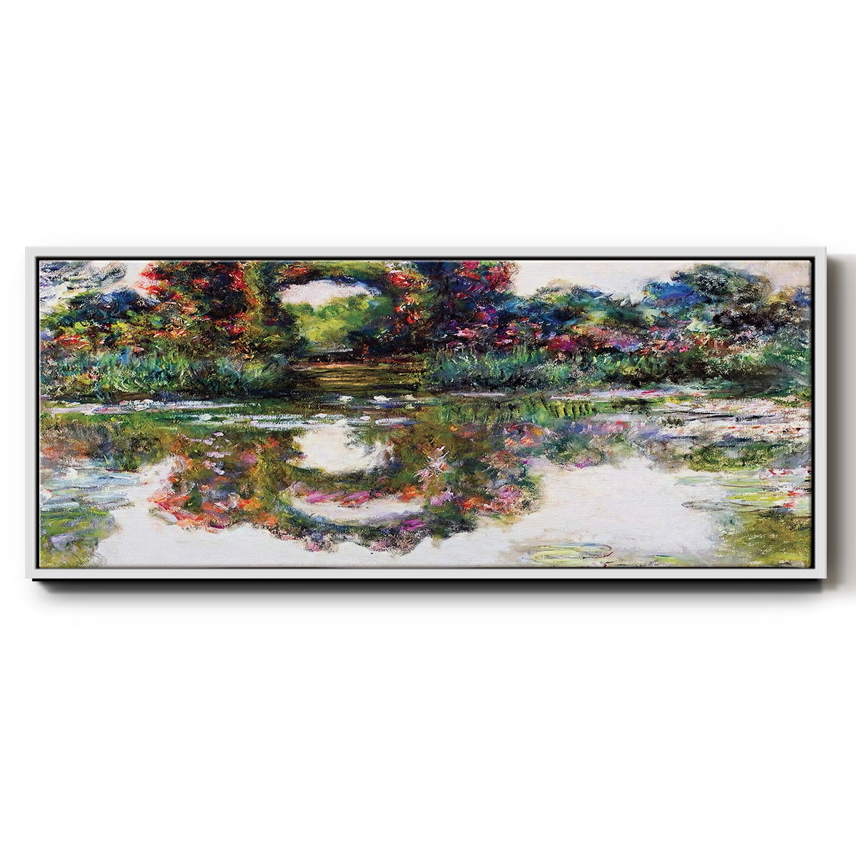 Rose Flowered Arches at Giverny, 1913 - Floater Framed Canvas Print