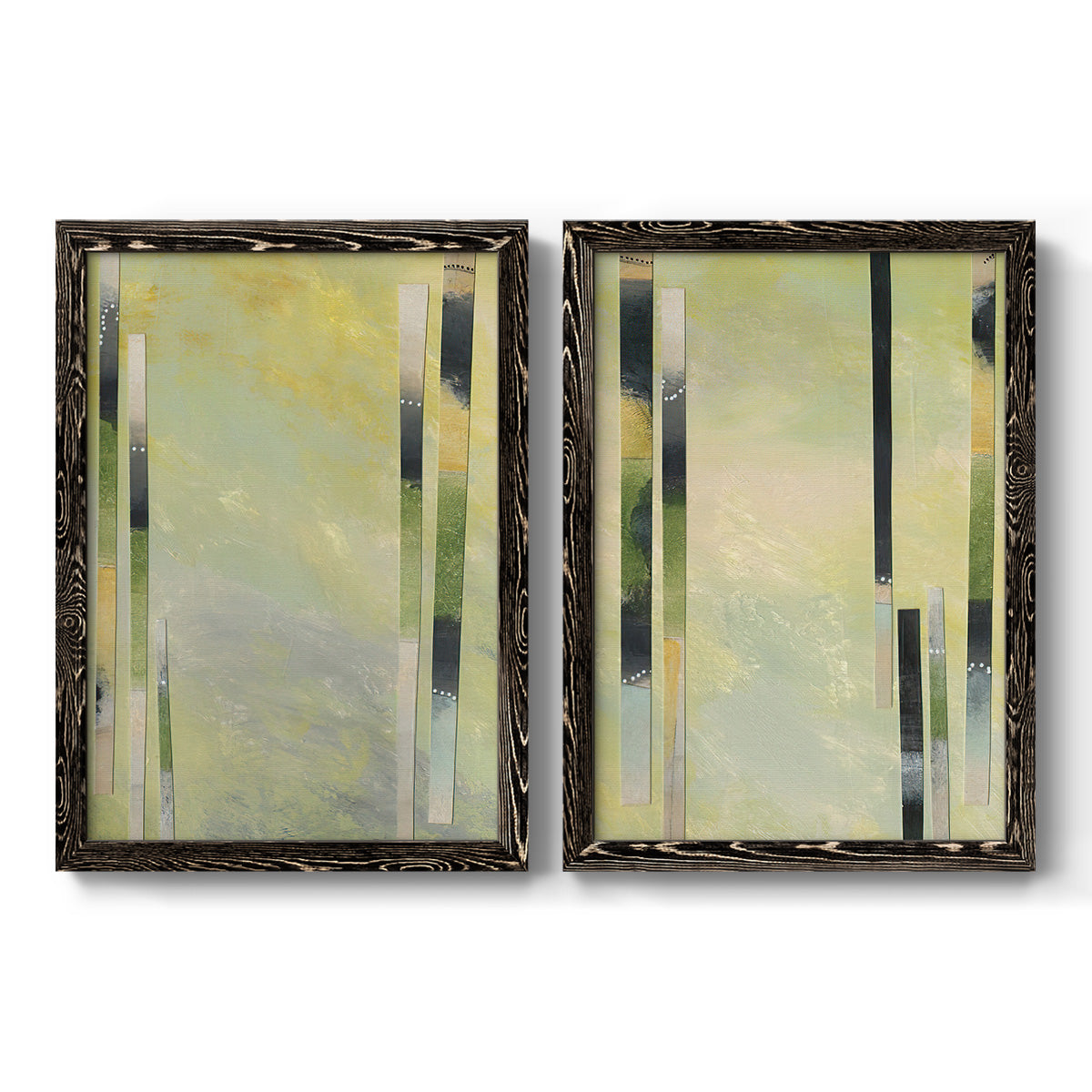 Neutral Assemblage III - Premium Framed Canvas 2 Piece Set - Ready to Hang