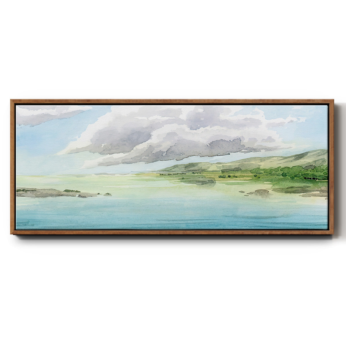 Clear Lagoon I - Floater Framed Canvas Print