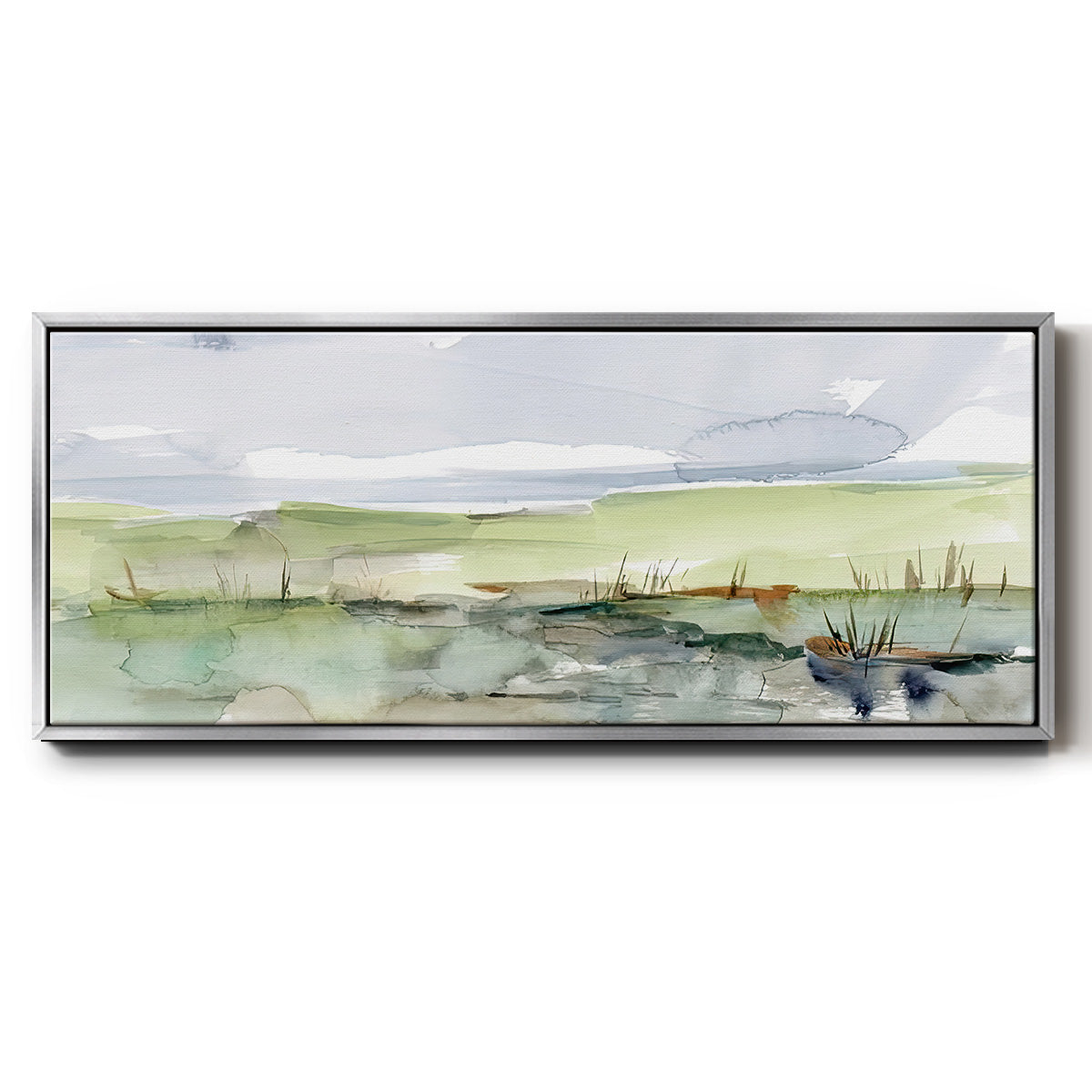 Pastel Inlet II - Floater Framed Canvas Print