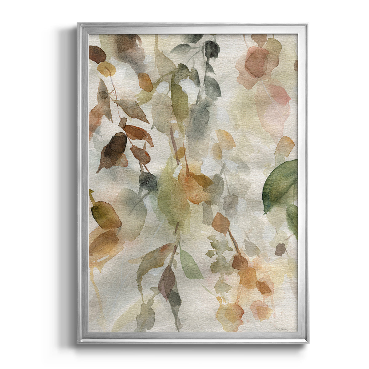 Cascading Nature II - Modern Framed Canvas Print