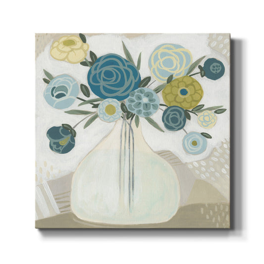 Blue Bohemian Bouquet II - Canvas Art Print