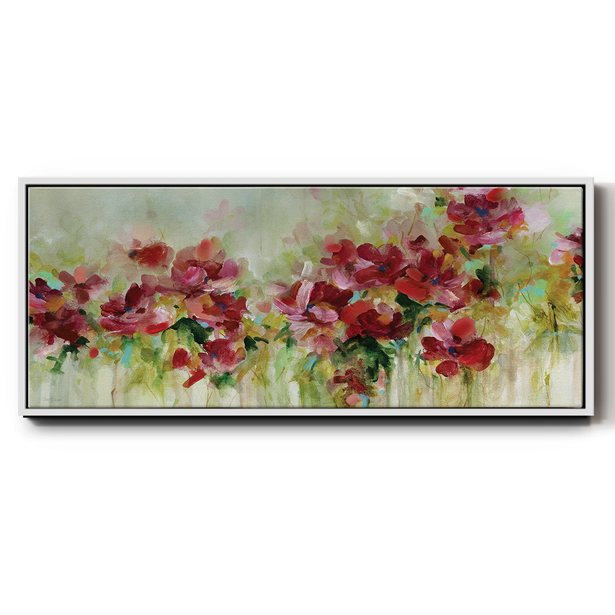 Playful Garden - Floater Framed Canvas Print