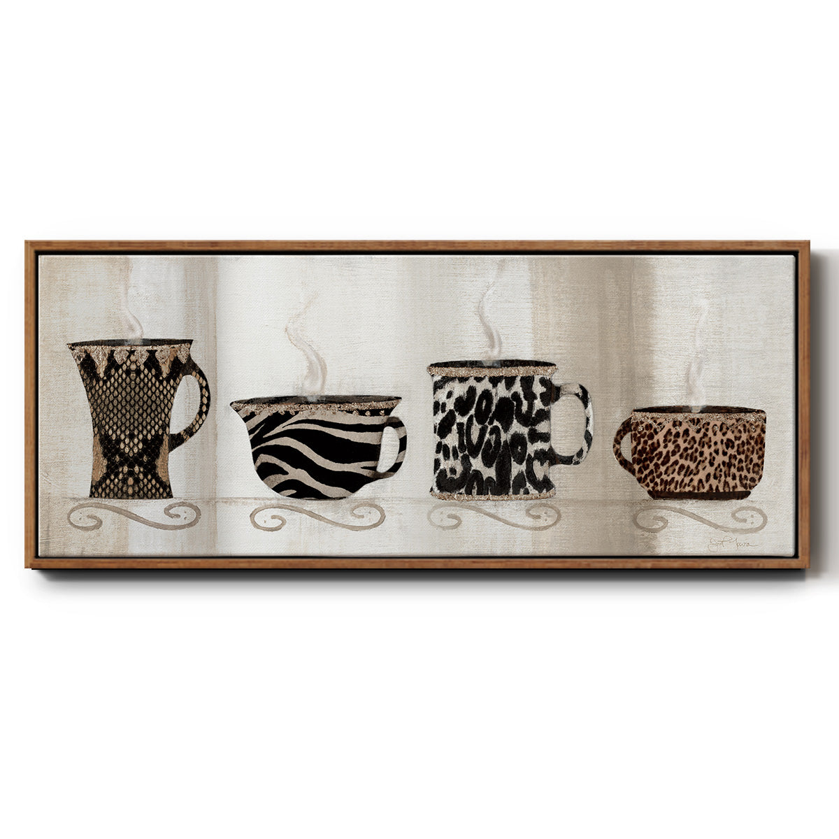 Coffee Skins II - Floater Framed Canvas Print