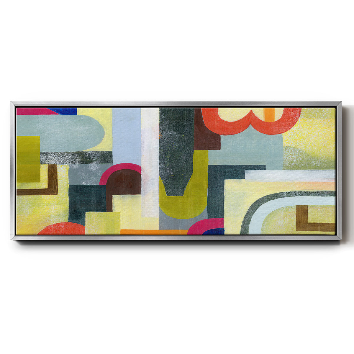 City of Rainbows III - Floater Framed Canvas Print