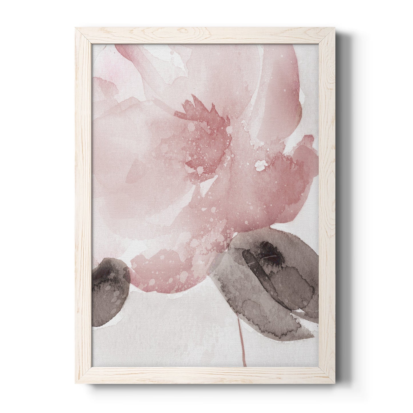 Blush Bloom I - Barnwood Framed Canvas Print