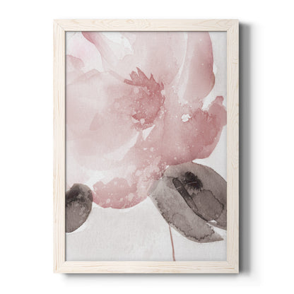Blush Bloom I - Barnwood Framed Canvas Print