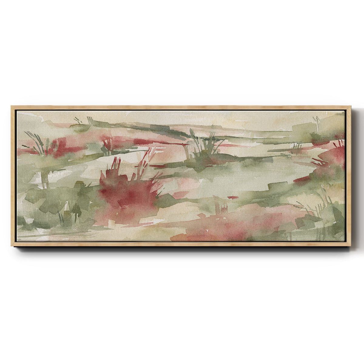 Rust Grasslands II - Floater Framed Canvas Print