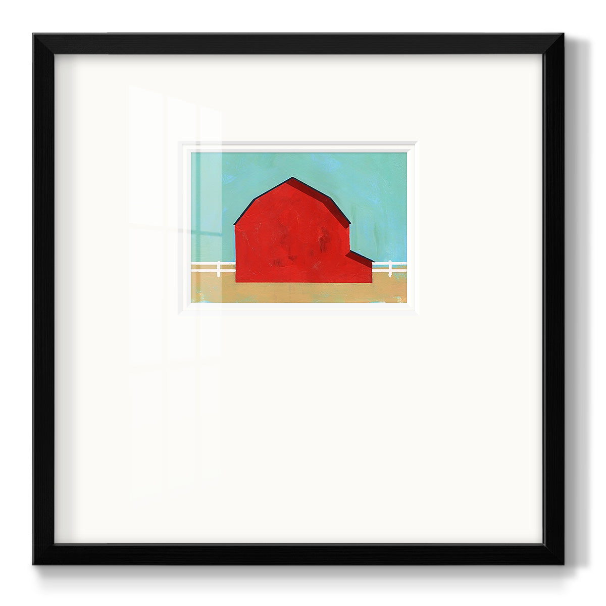 Big Red One I - Double Matboard Framed Print