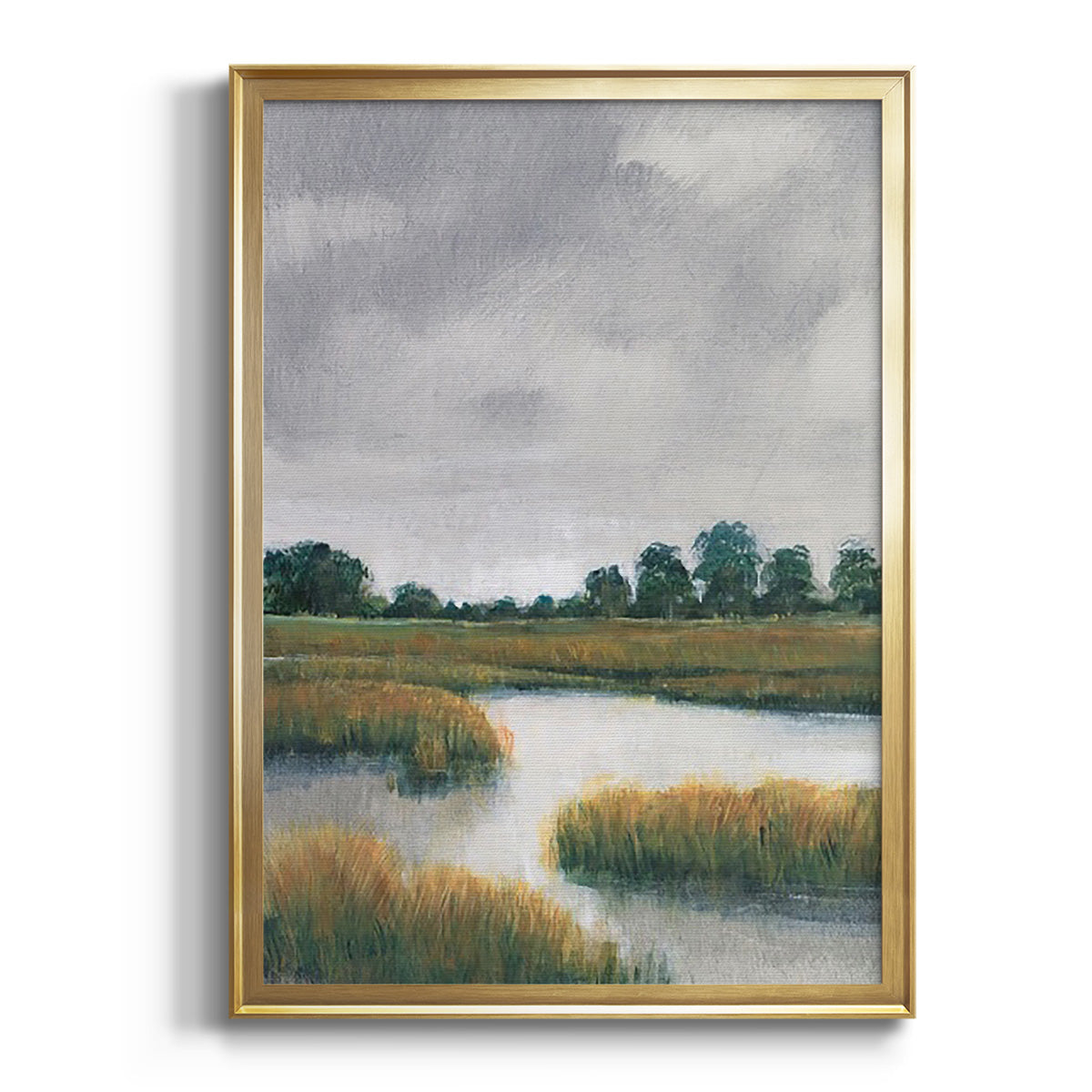 Salt Marshes II - Modern Framed Canvas Print