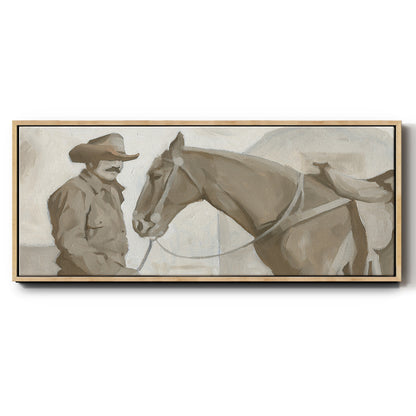 Work Friends II - Floater Framed Canvas Print