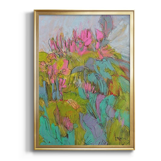 Rise and Bloom - Modern Framed Canvas Print