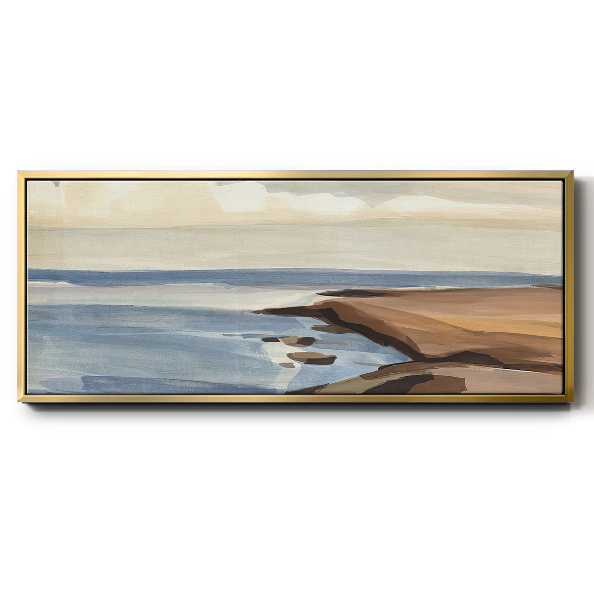 Shore Days II - Floater Framed Canvas Print