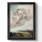 Classical allegorical depiction of the goddess Flora by Robert John Thornton printed on canvas in an ornate black frame with gilded inner detail with a vertical orientation.