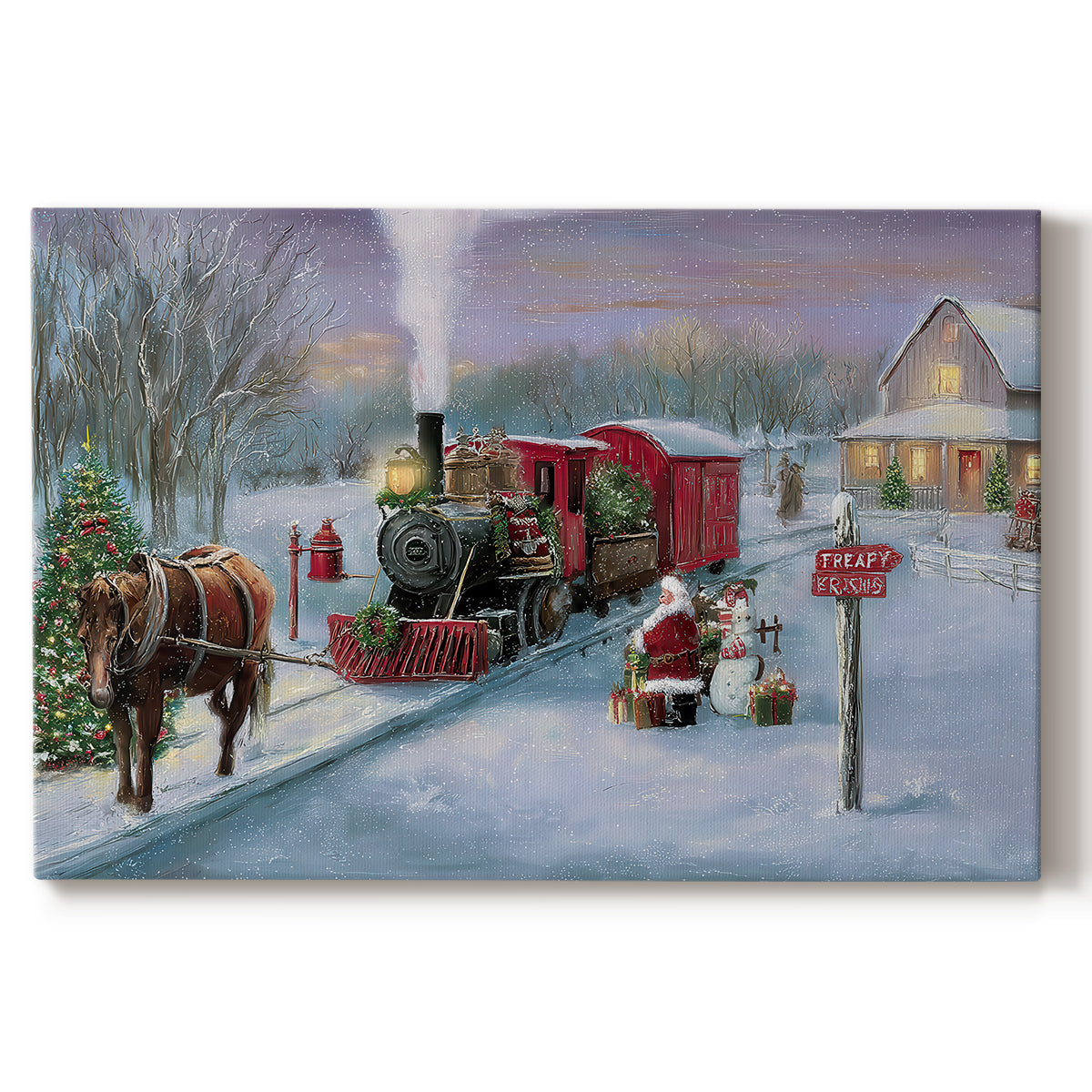 Chalk Serenade of Lantern - Canvas Art Print