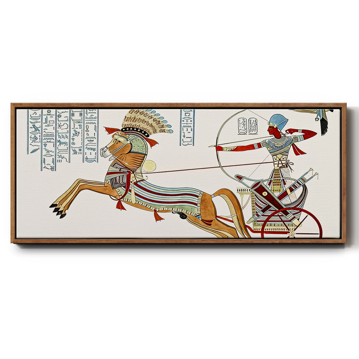 Egyptian Chariots I - Floater Framed Canvas Print