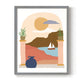 Paper Scene III - Restickable Framed Art Print
