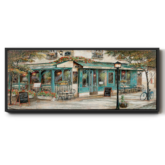 Rue due Jardin - Floater Framed Canvas Print