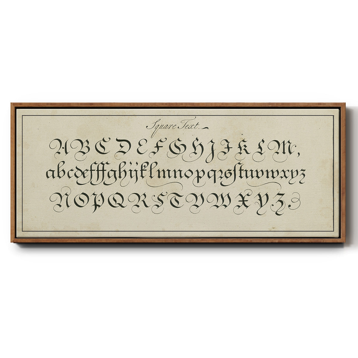 Manuscript Sampler III - Floater Framed Canvas Print