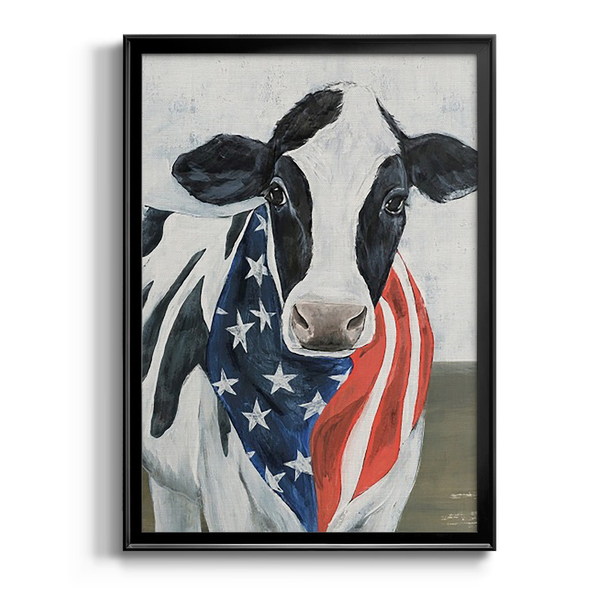 American Cow II - Modern Framed Canvas Print