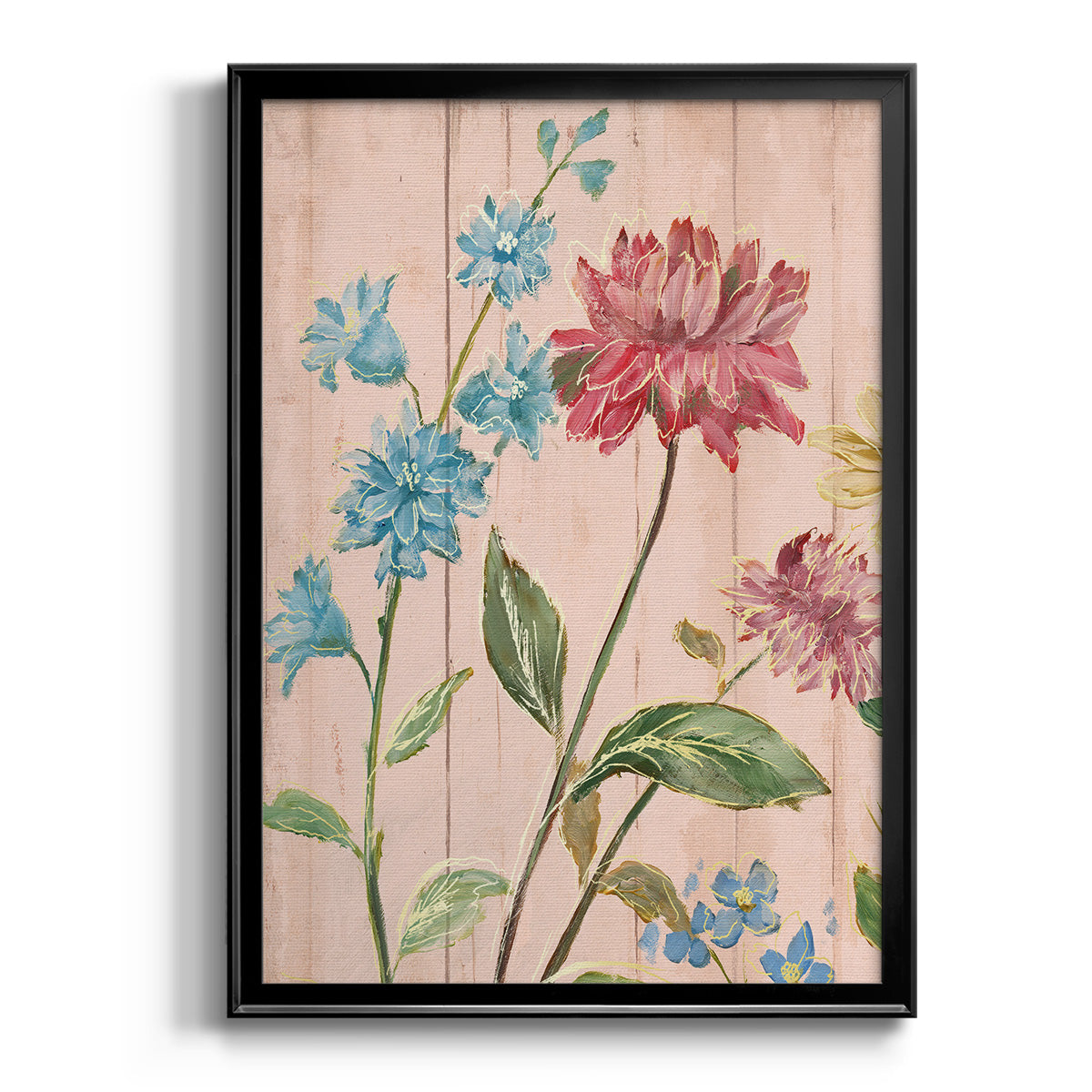 Wildflower Flutter I - Modern Framed Canvas Print