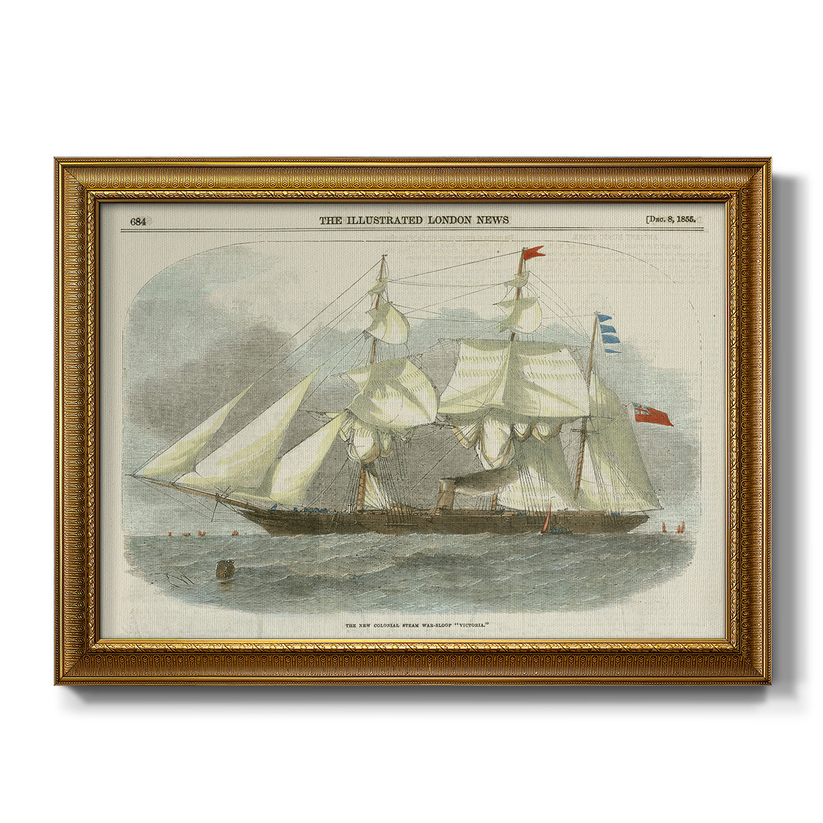 Antique Clipper Ship III Premium Framed Canvas- Ready to Hang