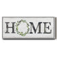 Gray Home Wreath - Floater Framed Canvas Print