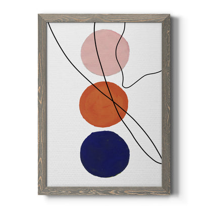 Millenium Geo Abstract - Barnwood Framed Canvas Print