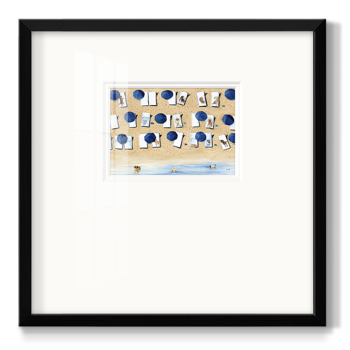 Dogs Allowed - Double Matboard Framed Print