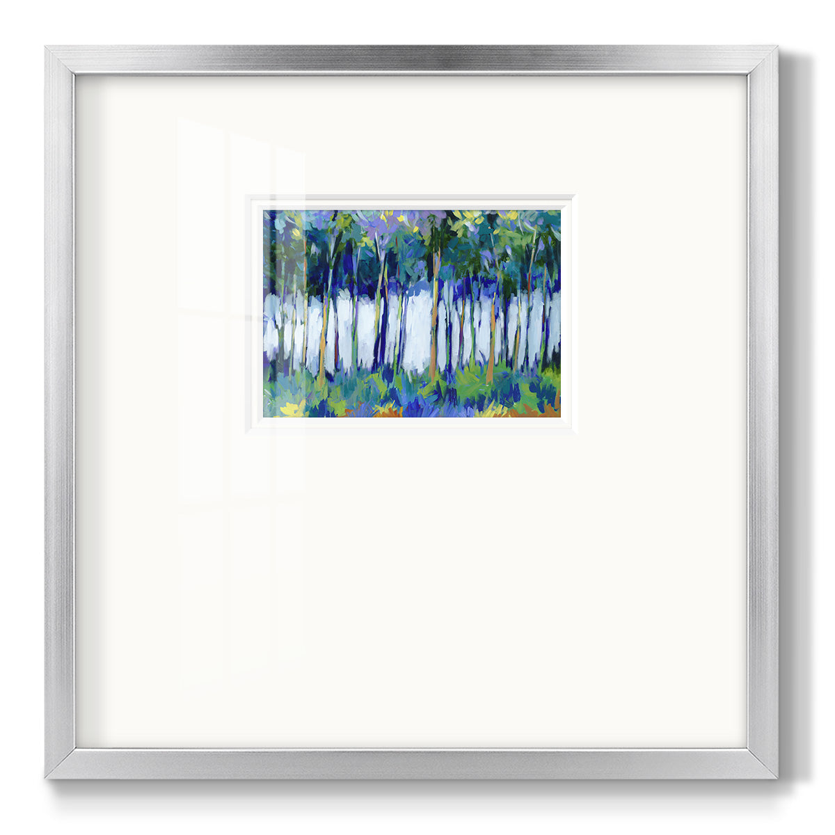 Light Through the Trees- Premium Framed Print Double Matboard