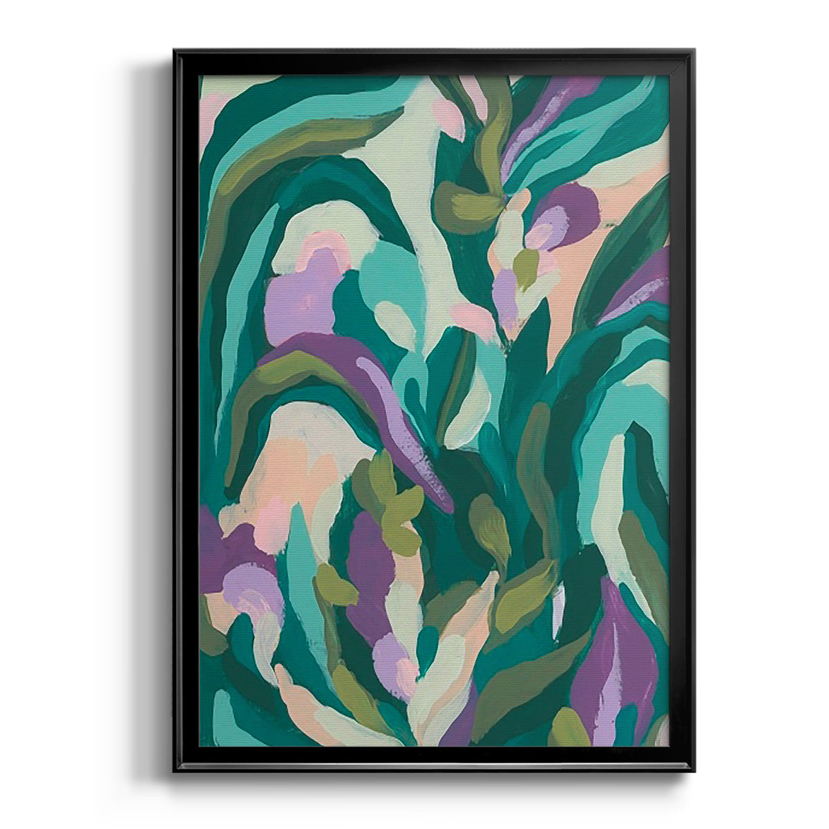 Jungle Wave I - Modern Framed Canvas Print