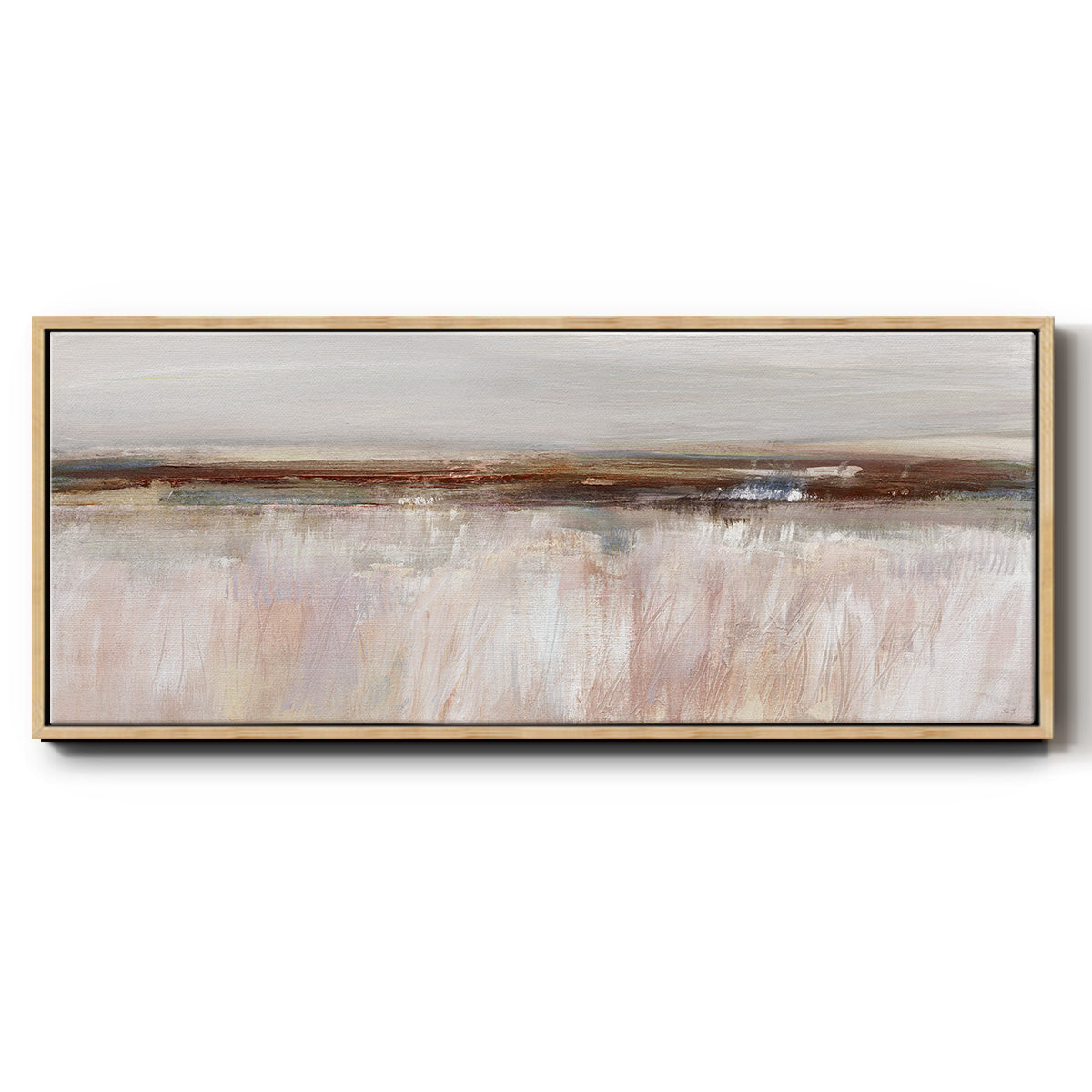 Guilded Field - Floater Framed Canvas Print