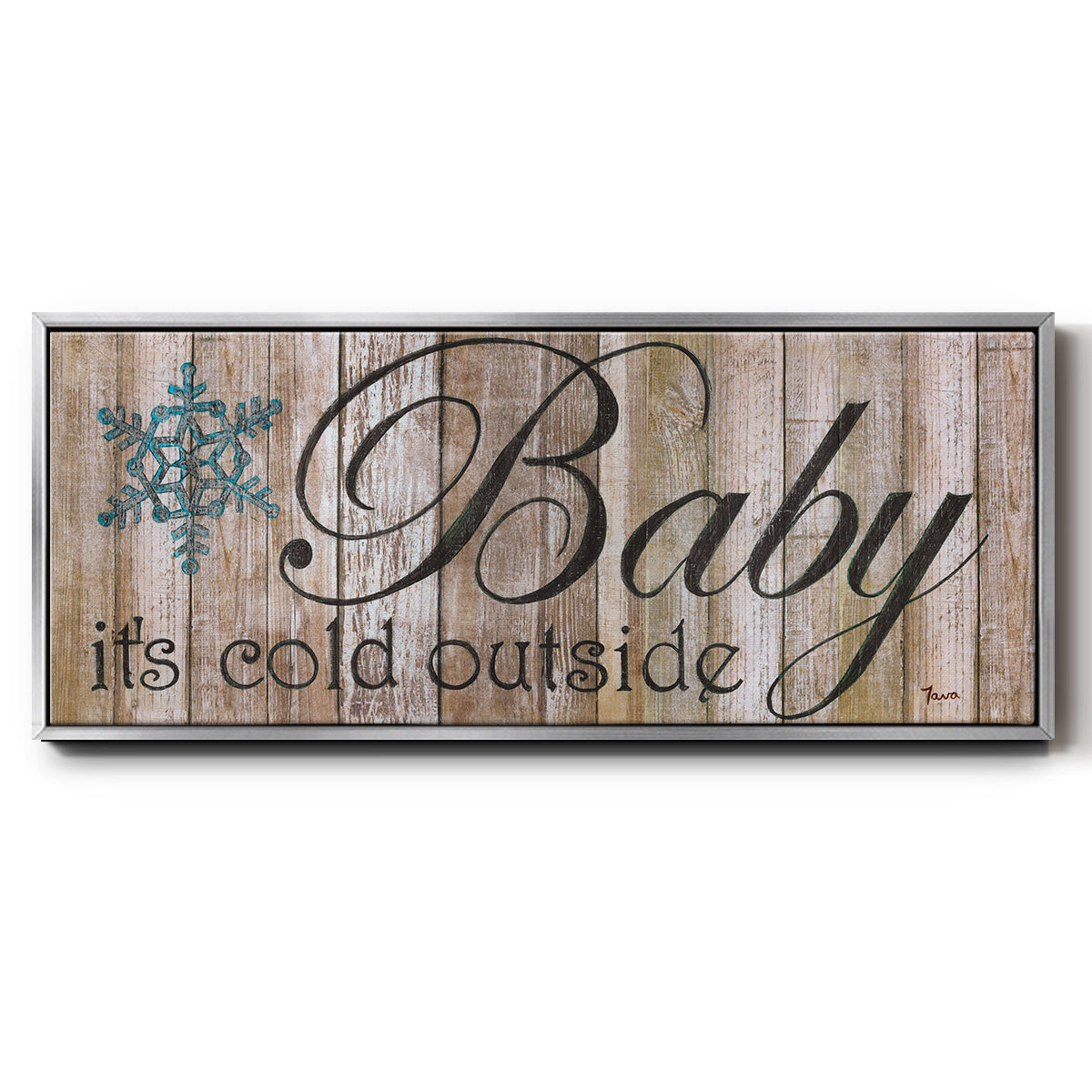 Baby It's Cold - Floater Framed Canvas Print