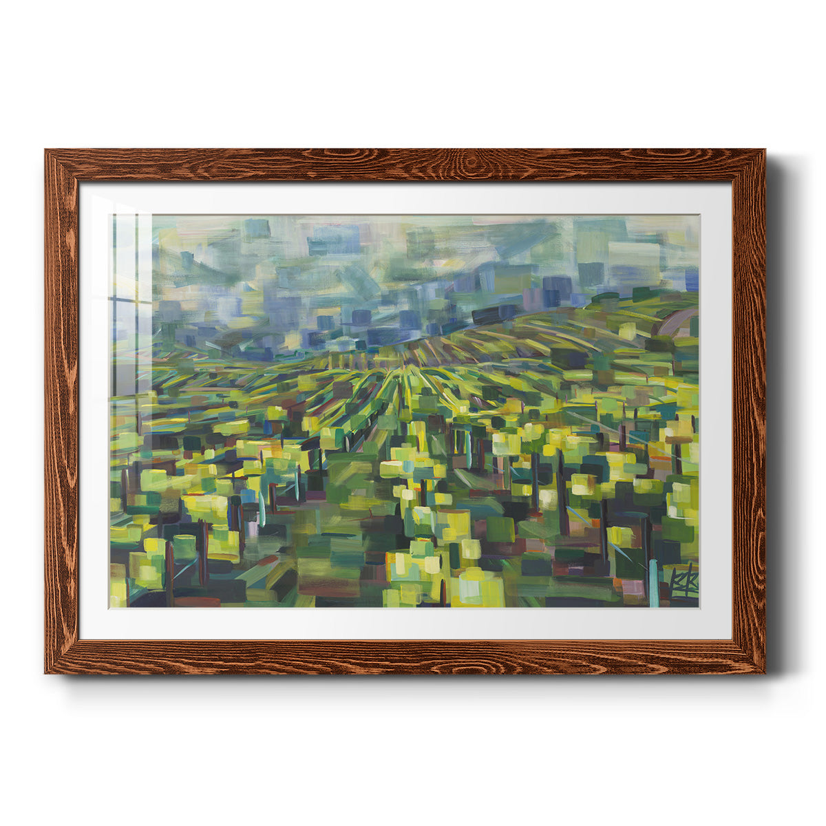 Yellow Grapevines Forever - Barnwood Framed Art Print