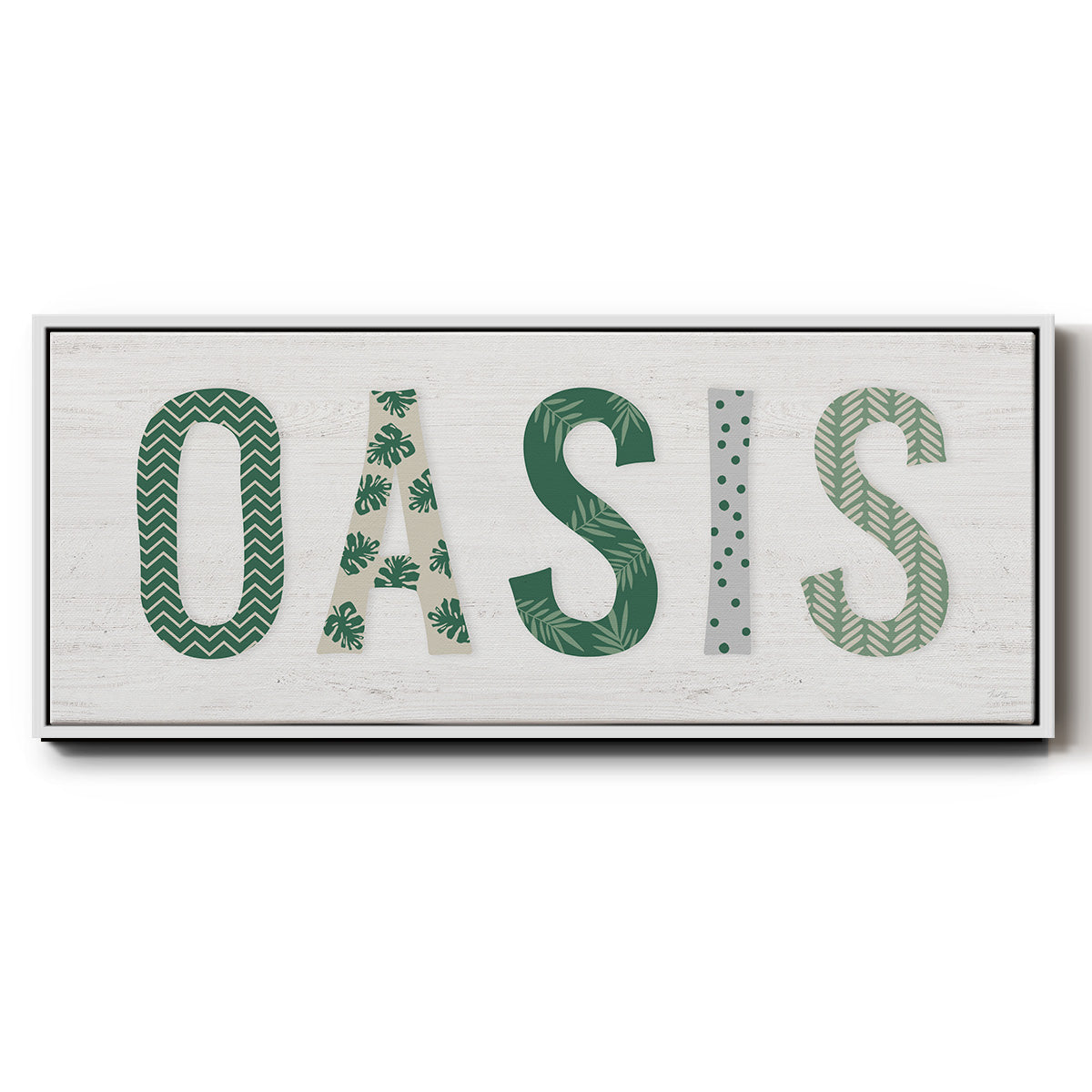 Oasis Cabana - Floater Framed Canvas Print