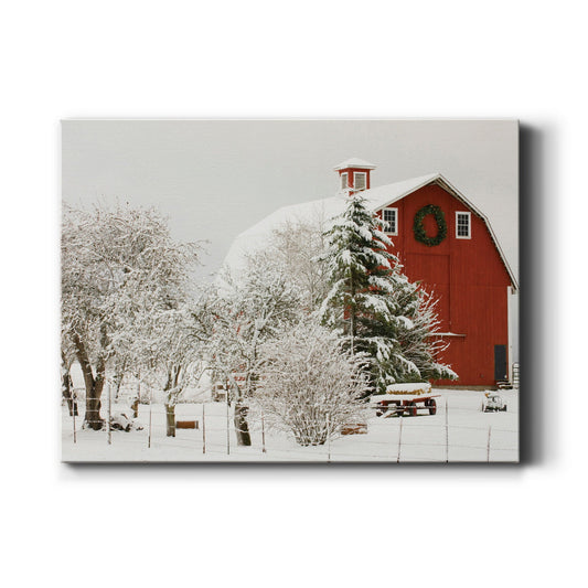 Festive Barn - Canvas Art Print