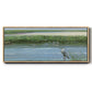 Wading at Dusk - Floater Framed Canvas Print