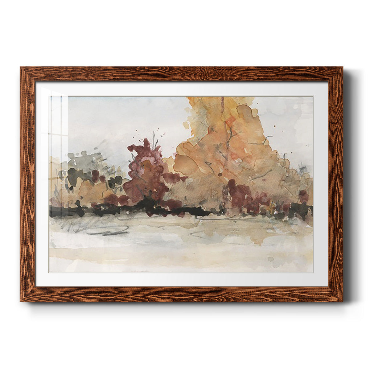 The Autumn View II - Barnwood Framed Art Print