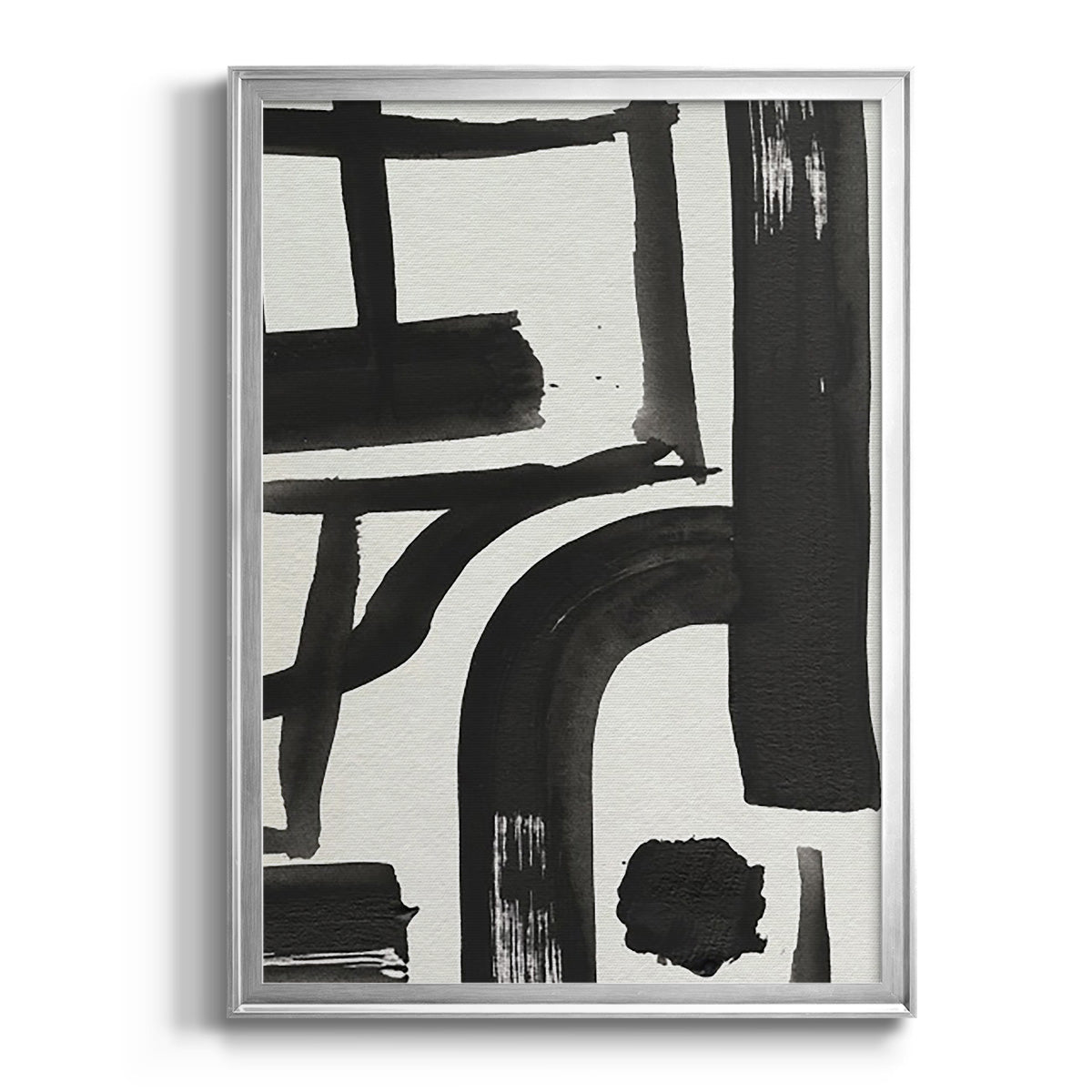 Inkwell Intersect I - Modern Framed Canvas Print
