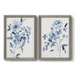 Inky Chickory Botanical I - Barnwood Framed Canvas Set