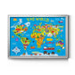 World Map Premium Classic Framed Canvas - Ready to Hang